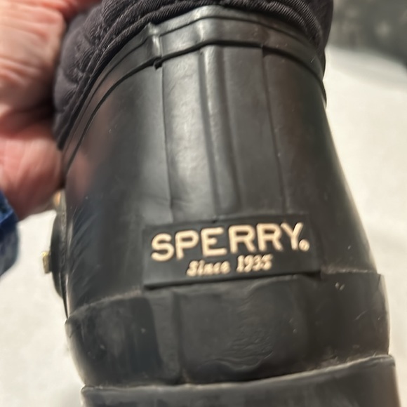 Sperry Top Siders-8.5 Women’s Boots w/Rubber Shoes &Soles,Quilted Fabric Uppers - Picture 7 of 8